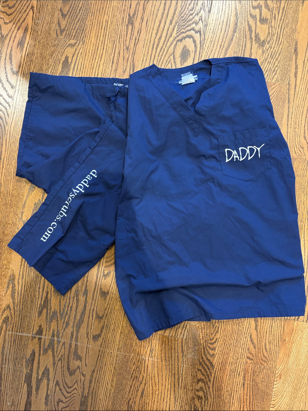 Navy Daddy Scrub Set For Fathers In Ladies And Delivery With Mom  Size Medium